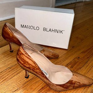 Manolo Blahnik Eelskin Stiletto Anguilla